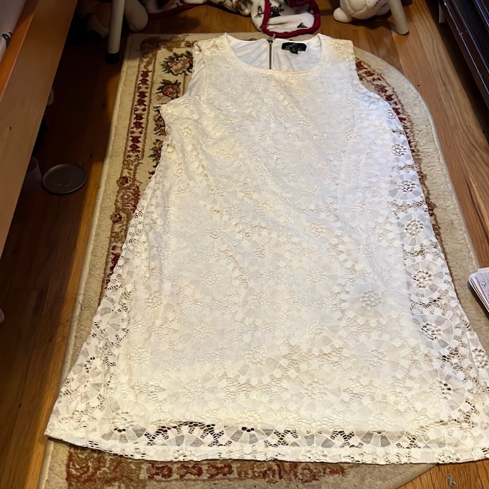 Ronnie Nicole Lace White dress size large. women’s.
